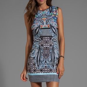 Clover Canyon Print Neoprene Sleeveless Dress